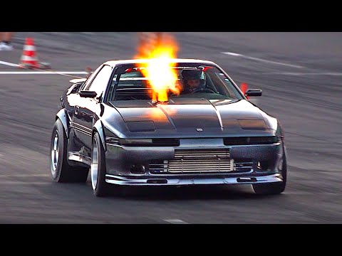 900+hp BIG Turbo 2JZ swapped MK3 Toyota Supra no-prep Drag Racing the quarter mile + Onboard!