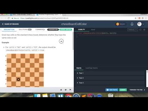 Chessboardcellcolor Codefights Python