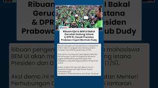 Desak Prabowo Copot Menhub Dudy gegara Dianggap Pilih Kasih, Ojol hingga BEM UI Bakal Geruduk Istana