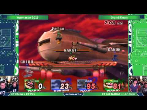 Youmacon 2013 - CT Chibo + CT Vex vs CT LoF NAKAT + LoF False - Grand Finals - SSBB