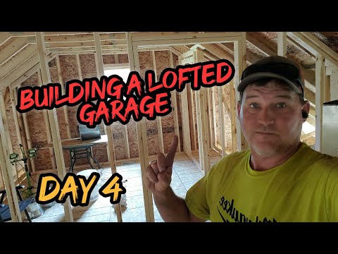 Building a Garage with a loft Day 4, capping doors!
