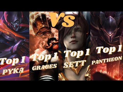 Top 1 Wild rift | Sett & Pantheon VS Gragas & Pyke - Top 1 champion 🏆 EU server 2024 session 12