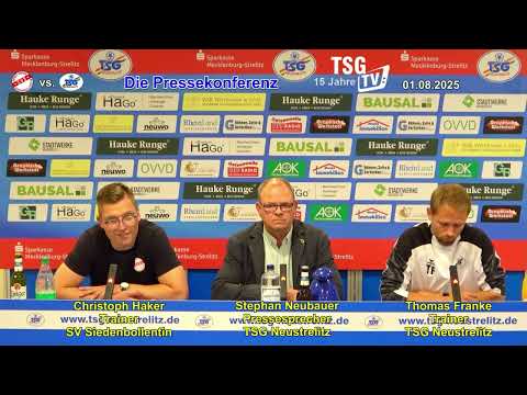1.ST Pressekonferenz TSG Neustrelitz - SV Siedenbollentin
