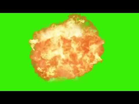 Explosion croma key green screen, with explosion sound effect!
