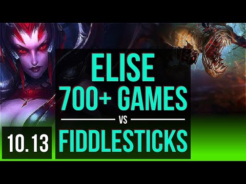 ELISE vs FIDDLESTICKS (JUNGLE) | 700+ games, 2 early solo kills, KDA 7/2/8 | BR Diamond | v10.13