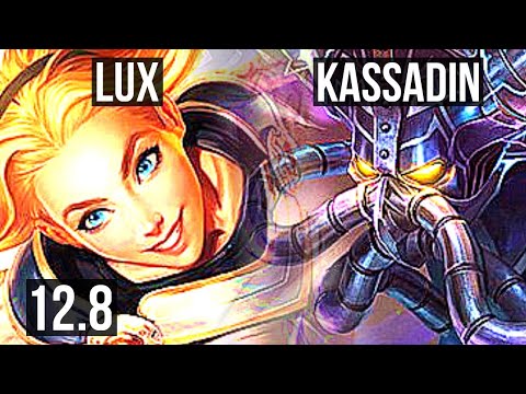 LUX vs KASSADIN (MID) | 11/0/3, 3.1M mastery, Legendary, 500+ games | BR Challenger | 12.8