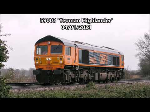 GBRf Class 59 59003 'Yeoman Highlander' at Great Chart 04/01/2021