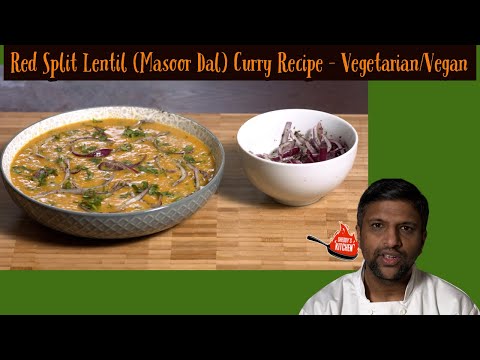 Red Split Lentil (Masoor Dal) Curry Recipe - Indian/Pakistani - Vegan/Vegetarian - Easy to Follow