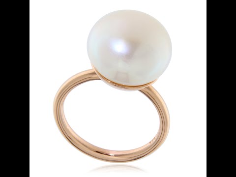 Inel Aur 14k Roz Perla de Cultura Naturala - Eleganta si Rafinament