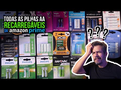 Qual a melhor pilha recarregável AA com frete grátis para comprar no Amazon Prime?
