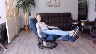 Stressless Mayfair Dual Power Recliner Chair with Power Back and Footrest by Ekornes