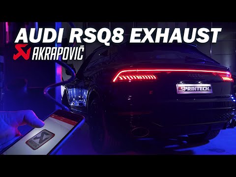Audi RSQ8 Akrapovic exhaust sound and installation! 4K