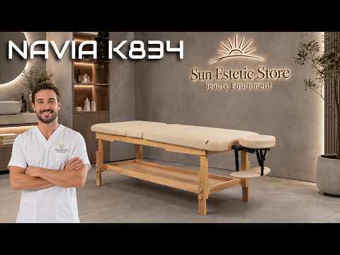 Navia K834: Lettino da Massaggio in Legno di Faggio