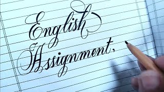 How to write English Assignment in super Stylish Calligraphy writing