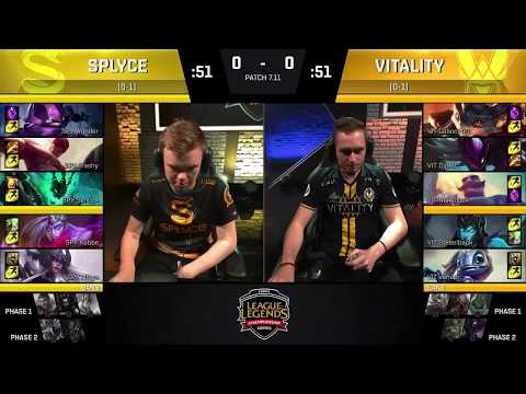 SPY vs VIT Highlights Game 1 EU LCS SUMMER 2017 Splyce vs Vitality W2D2