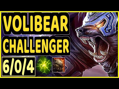 SEDRION (VOLIBEAR) - 6/0/4 KDA CHALLENGER GAMEPLAY - EUW