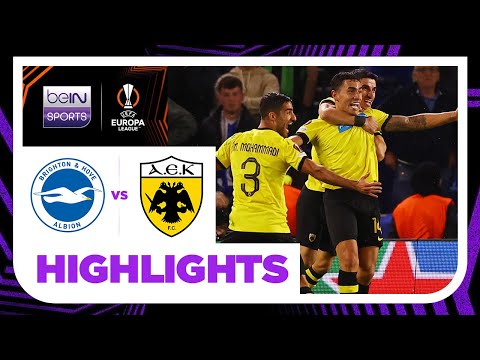 Brighton and Hove Albion v AEK Athens | Europa League | Match Highlights