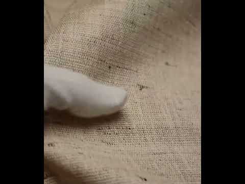 Plain Natural Ketya & Matka Silk 120 GSM Handwoven Fabric 07 — video