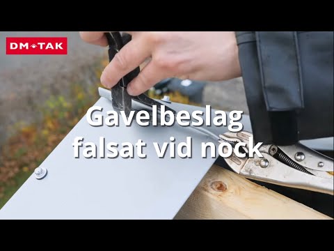 Takskolan. Plåtbeslag del 4 - Gavelbeslag falsat vid nock