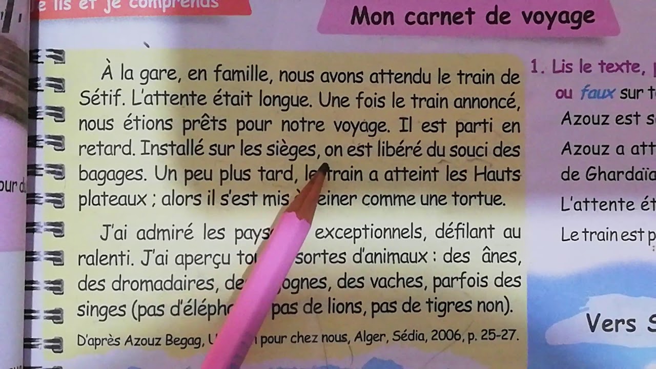 Mon carnet de voyage p 49 5AP projet 2 séquence 2