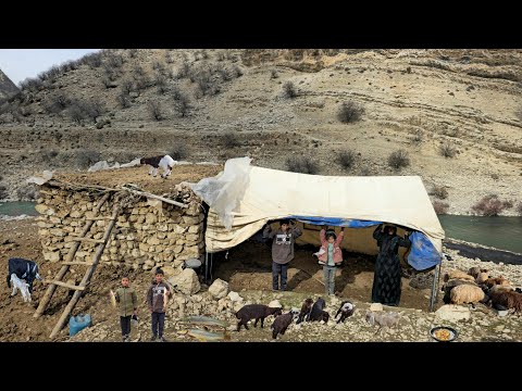 Nomadic Life | A Single Mother with Three Children ⛺ From Tent Breakdown to Re-Setting Up, Herding