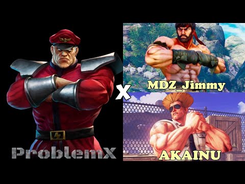 SFV M.Bison Replays: ProblemX x MDZ_Jimmy (RYU)/Akainu (Guile)