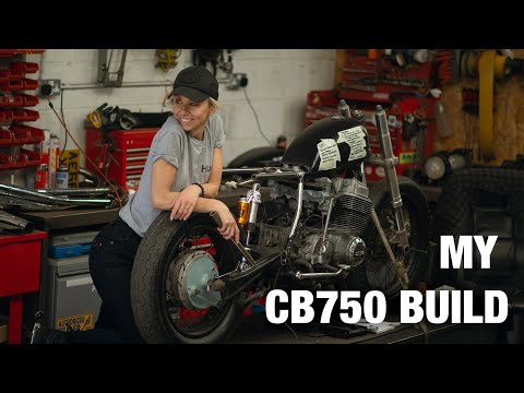 BUILDING MY FIRST MOTORCYCLE  / HONDA CB750 CAFE RACER BUILD - EP 6 / Custom Series by TOMBOY A BIT
