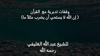 وقفات تدبرية مع  القرأن (إن الله لا يستحي أن يضرب مثلاً ما ) image