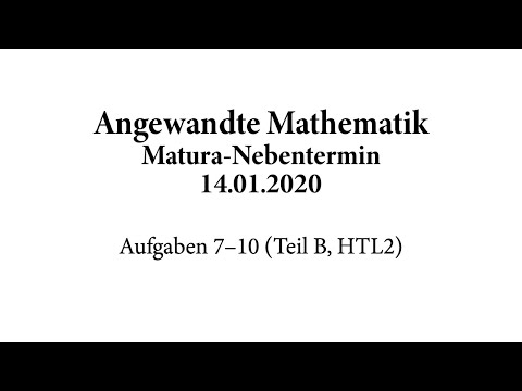 Angewandte Mathematik | Matura-Nebentermin 14.01.2020