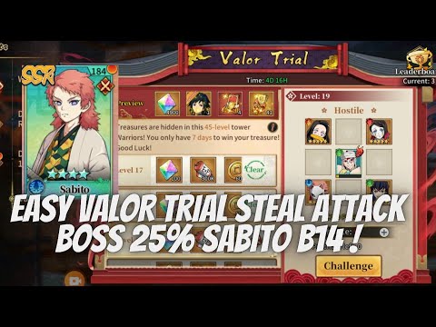 SABITO B 14 BISA CURI ATTACK BOSS 25 % VALOR TRIAL AUTO LANCAR - DS: BLADE OF HASHIRA