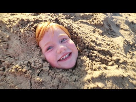 PiRATE BEACH we buried ADLEY!! new lake surprises, making sand castles, and bedtime routine reviews!