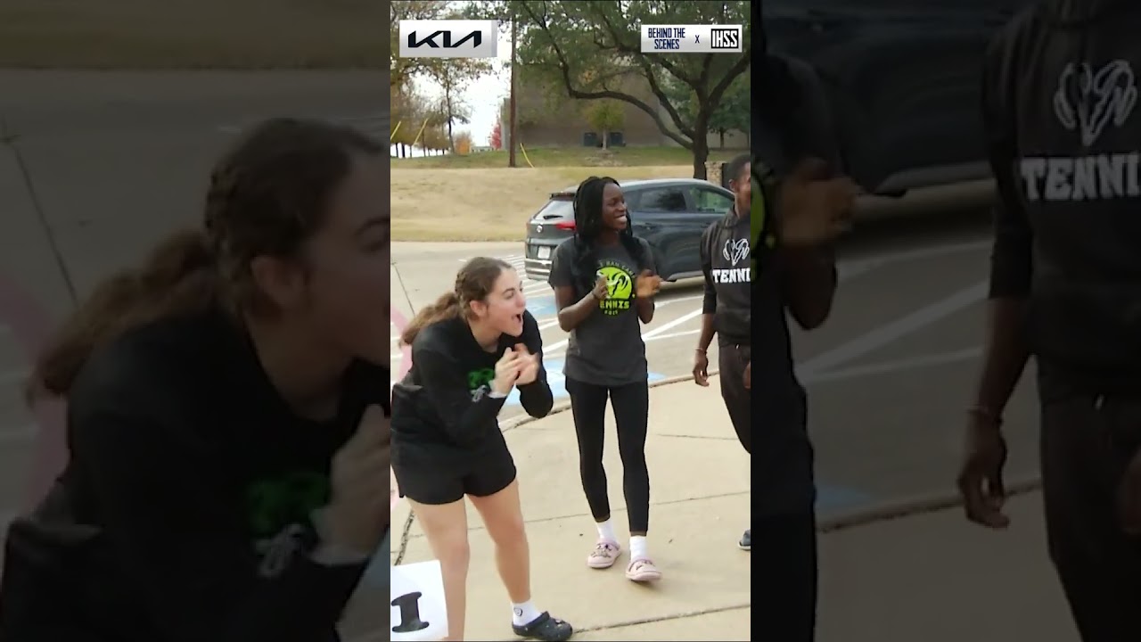 Students got a surprise visit from some Berkner athletes who brought some holiday cheer