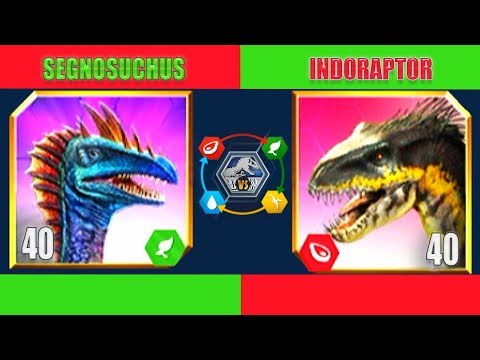 SEGNOSUCHUS vs INDORAPTOR VERY RARE OPEN PACKS | JURASSIC WORLD THE GAME