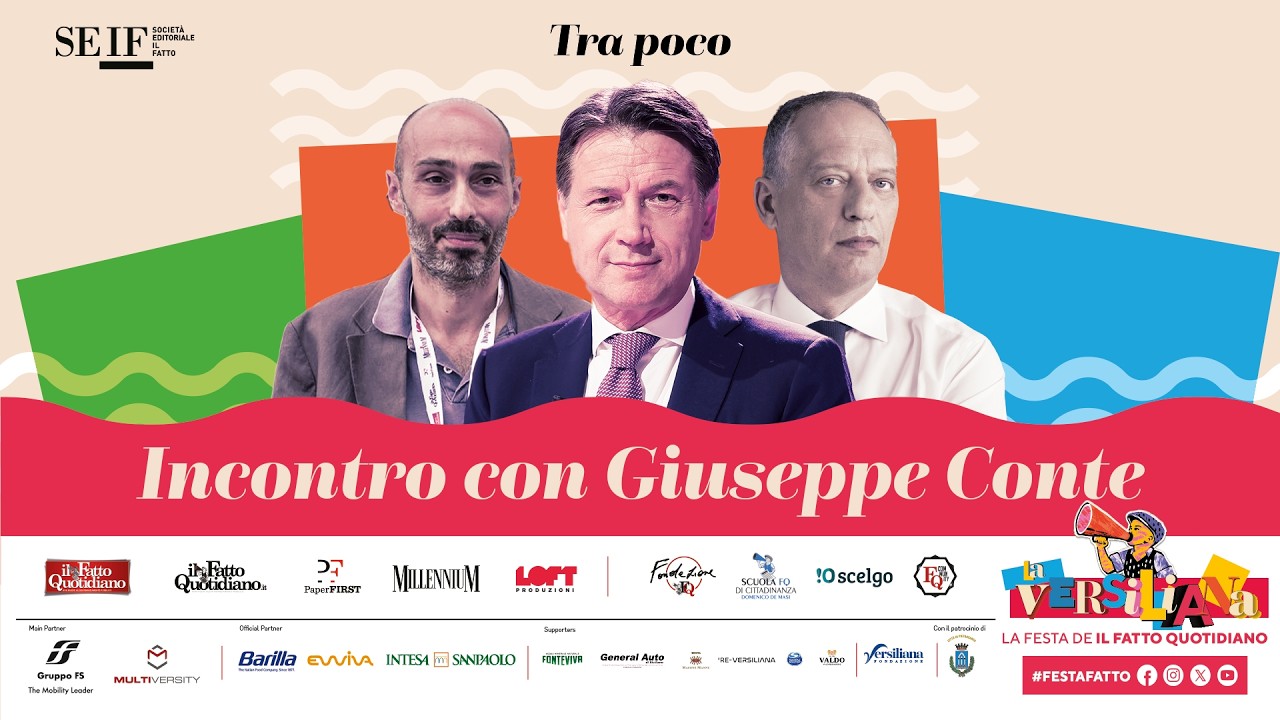 Giuseppe Conte alla Festa del Fatto. L'intervista con Luca De Carolis e Peter Gomez