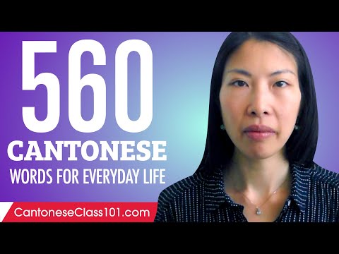 560 Cantonese Words for Everyday Life - Basic Vocabulary #28