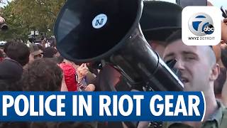Download lagu Demonstrators clash in Dearborn as controversial activist Jake Lang visits mp3