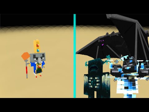 ARCH ILLAGER vs MINECRAFT BOSSES (minecraft mob battle)