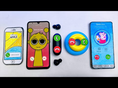 iPhone 5s vs Galaxy a15 Sprunki vs Circle Yellow & Blue vs Earbuds vs Xiaomi Baby Pig incoming call