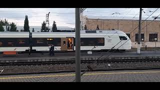 Stadler Flirt DŞI DMU train following Aghstafa - Baku route departs from Ganja station