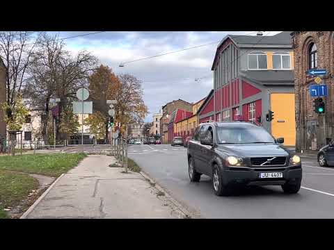Walking Through Riga Latvia Industrial Neighborhood. Valmieras Street - улица Валмиерас.