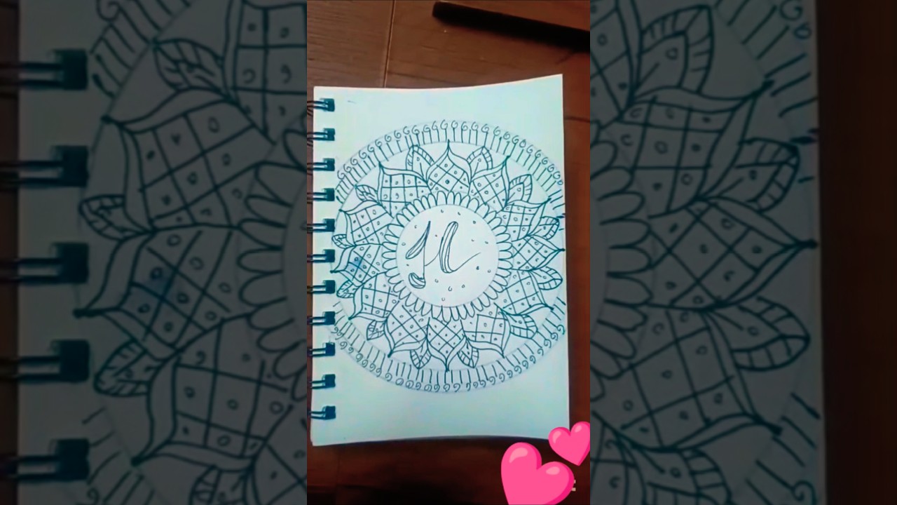 Mandala Art with Letter “H” | Comnt ur Favorite Letter for Next Design!  #art #drawing #mandalaart