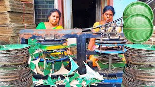 Paper Products Machine Disposable Thali Banana Leaves Printed Party Paper Plates Round making video