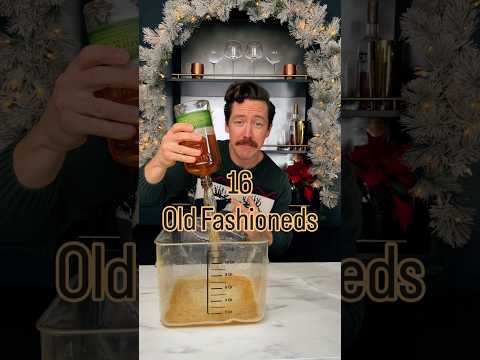 How to batch Old Fashioneds! You can get 16 cocktails from each bottle! #cocktailrecipe #shorts