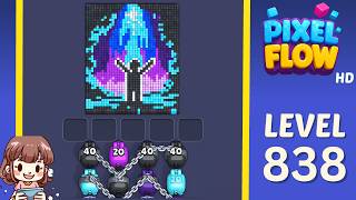 Pixel Flow Level 838 Solution Walkthrough