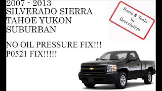 P0521 FIX!!! NO OIL PRESSURE FIX!!!