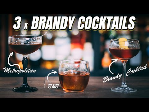 Three Brandy Cocktails | Benedictine Liqueur | Grand Marnier |