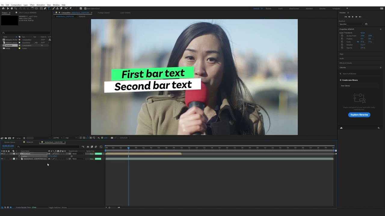 How to use and edit Lower Third Templates in After Effects