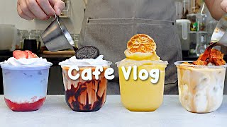 ☕토요일은 라떼를 위해 만들어졌다🎶지치고 힘들 땐 음료 ASMR로 힐링해요/카페브이로그/Cafe Vlog/ASMR/Tasty Coffee