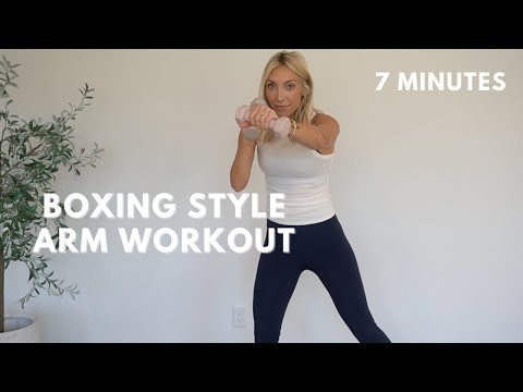 BOXING STYLE ARM WORKOUT- 7 Minutes 3LB Weights