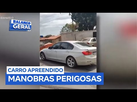 Carro de luxo é apreendido após motorista fazer manobras perigosas em Professor Jamil (GO)